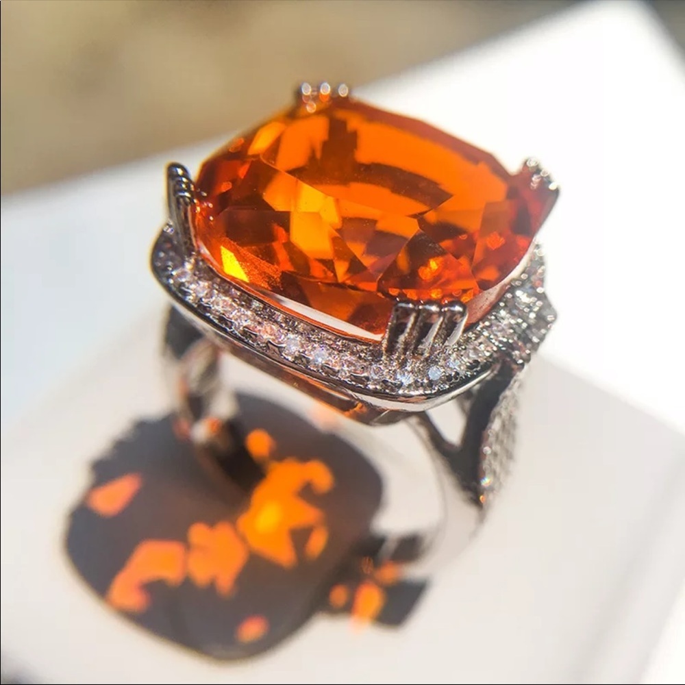 ❤️❤️LAST CHANCE ❤️❤️ New Women’s 925 Silver Beautiful Zircon Ring - Picture 4 of 6